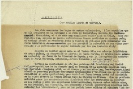 Amnistia  [manuscrito] Matilde Ladrón de Guevara.