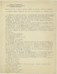 Amarras de luz, poemas de Matilde Ladrón de Guevara  [manuscrito] Gustavo Labarca Garat.