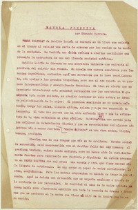 Novela femenina  [manuscrito] Edmundo Herrera.