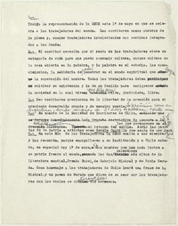 [Palabras por el día del trabajo]  [manuscrito] Matilde Ladrón de Guevara.