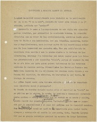 Entrevista a Matilde Ladrón de Guevara  [manuscrito] Matilde Ladrón de Guevara.