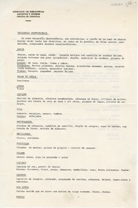 Geografía gastronómica  [manuscrito] Oreste Plath.