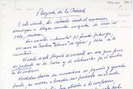 Plazuela de la Merced  [manuscrito] Oreste Plath.