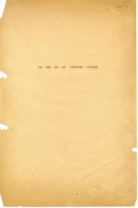 El pan en la ideología popular  [manuscrito] Oreste Plath.