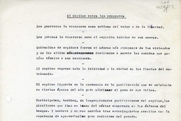 El copihue entre los araucanos  [manuscrito] Oreste Plath.