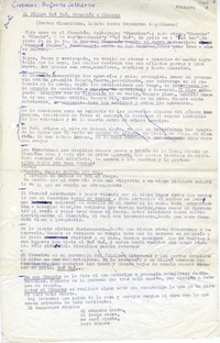 El pájaro Tué Tué, chonchón o chuncho  [manuscrito] Oreste Plath.