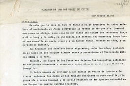 Navidad de los dos Norte de Chile  [manuscrito] Oreste Plath.