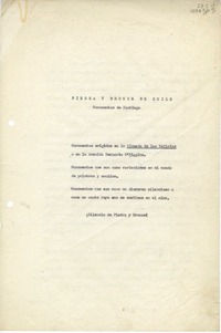 Piedra y bronce de Chile  [manuscrito] Oreste Plath.