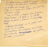 [La cultura humana brota del juego...]  [manuscrito] Oreste Plath.
