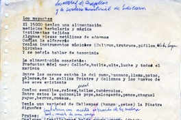 Los mapuches  [manuscrito] Oreste Plath.