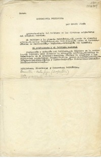 [Folklore chileno]  [manuscrito] Oreste Plath.