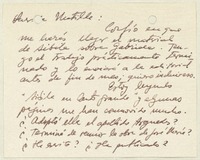 [Tarjeta] 1992 agosto 8, Santiago, Chile [a] Matilde Ladrón de Guevara  [manuscrito] Virginia Vidal.