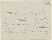 [Tarjeta] [1995], Santiago, Chile [a] Matilde Ladrón de Guevara  [manuscrito] Enrique Laforcade.