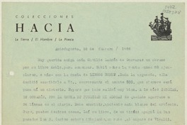 [Carta] 1986 febrero 26, Antofagasta, Chile [a] Matilde Ladrón de Guevara  [manuscrito] Andrés Sabella.