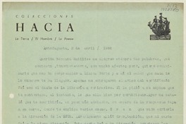 [Carta] 1986 abril 3, Antofagasta, Chile [a] Matilde Ladrón de Guevara  [manuscrito] Andrés Sabella.
