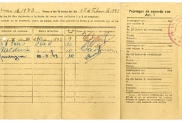[Boletos de turismo]  [manuscrito] Ferrocarriles del Estado