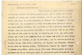 [Carta] 1953 julio 15, Antofagasta [a] Mario Ferrero  [manuscrito] Andrés Sabella.