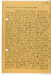 [Carta] 1955 diciembre 3, Antofagasta [a] Mario Ferrero  [manuscrito] Andrés Sabella.