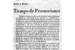 Tiempo de Promociones Antes y ahora