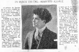 Un músico Chileno Humberto Allende