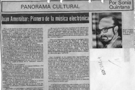 Juan Amenabar: Pionero de la música electrónica