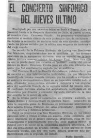 El concierto sinfónico del jueves último