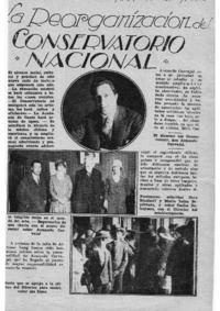 La Reorganización del Conservatorio Nacional