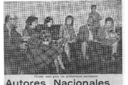 Autores Nacionales Llegan al Disco Primer paso para las grabaciones nacionales