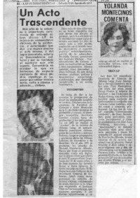 Un acto trascendente