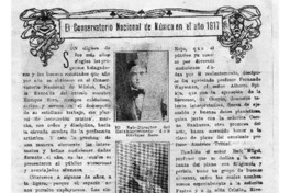 El Conservatorio Nacional de Música en el año 1917