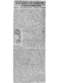 Cronica de Conciertos: Dos Primicias Musicales