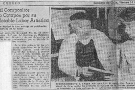 Homenaje al compositor Acario Cotapos por su notable labor artística