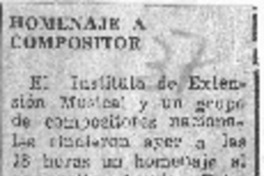 Homenaje a Compositor