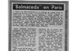 "Balmaceda" en París