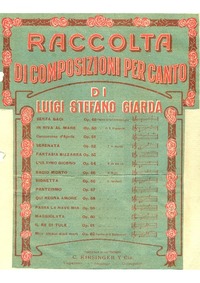 Racolta di composizioni per canto