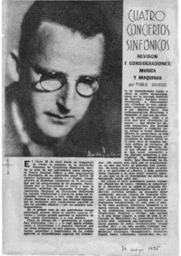 Cuatro Conciertos Sinfónicos Revisión y consideraciones; música y máquinas.