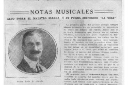 Algo sobre el maestro Giarda y su Poema sinfónico La Vida Notas Musicales