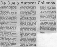 De Duelo Autores Chilenos