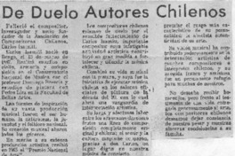 De Duelo Autores Chilenos