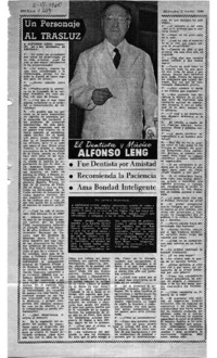 El Dentista y músico Alfonso Leng