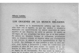 Los orígenes de la música religiosa