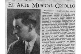 El Arte Musical Criollo