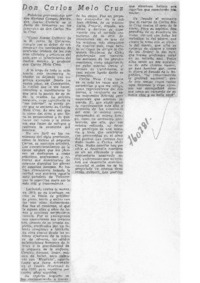 Don Carlos Melo Cruz