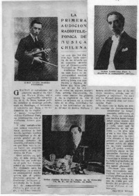 La primera audición radiotelefónica de música chilena