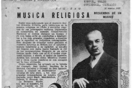 Música Religiosa Recuerdos de un músico