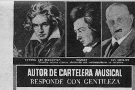 Autor de Cartelera Musical Responde con gentileza