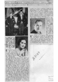 Los últimos conciertos de año Javier Rengifo, Lidia Montero, Américo Tritini