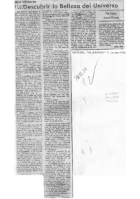 Descubrir la Belleza del Universo David Serendero