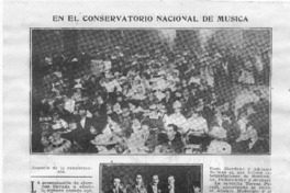 En el Conservatorio Nacional de Música