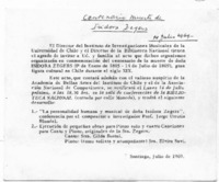 Invitación al centenario de la muerte de Isidora Zegers